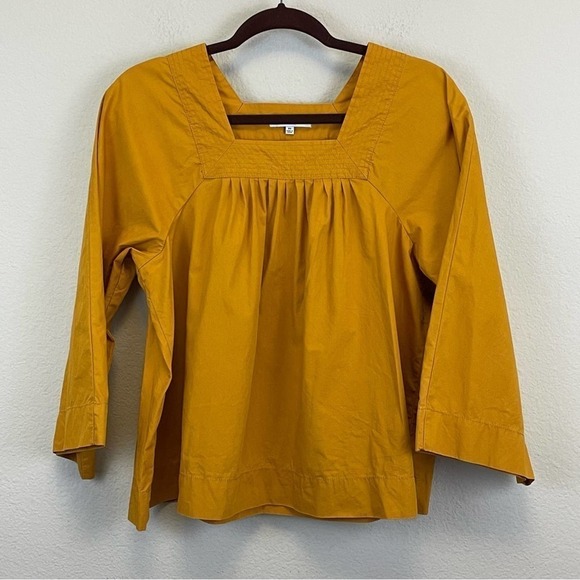 Madewell Marigold Square Neck 3/4 Sleeves A Line Top Size XS - Picture 3 of 7